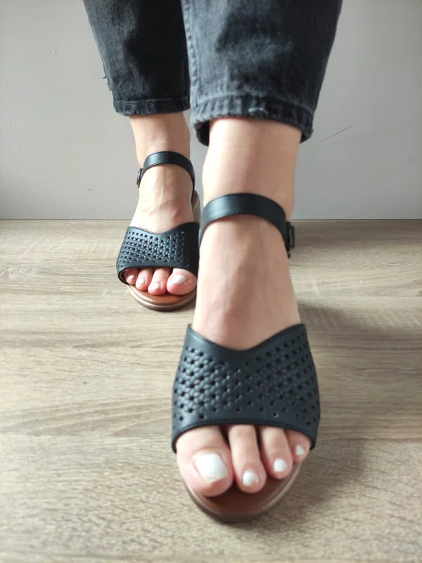 SANDALE CASUAL DAMA PASS 160028B 01-N NEGRE