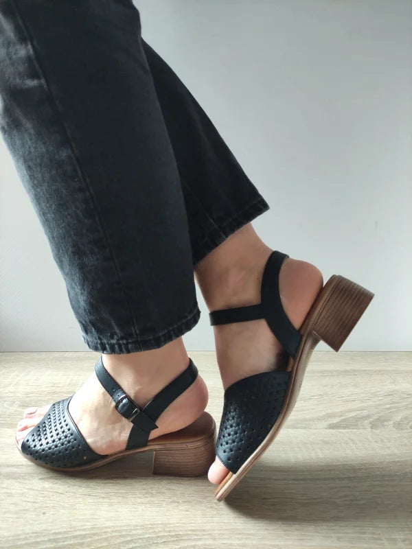 SANDALE CASUAL DAMA PASS 160028B 01-N NEGRE - imagine 5