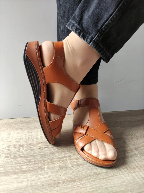 SANDALE CASUAL DAMA PASS 60021B 02-N MARO CAMEL - imagine 5