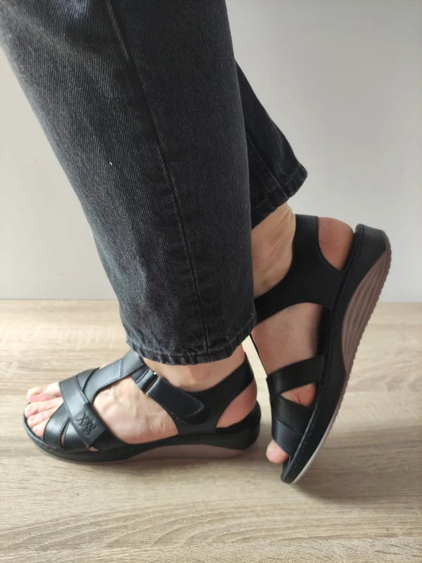 SANDALE CASUAL DAMA PASS 60021A 01-N NEGRE - imagine 2