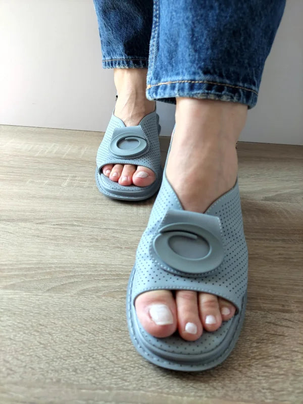 SANDALE CASUAL DAMA PASS 60026C 07-N BLEU DENIM - imagine 3