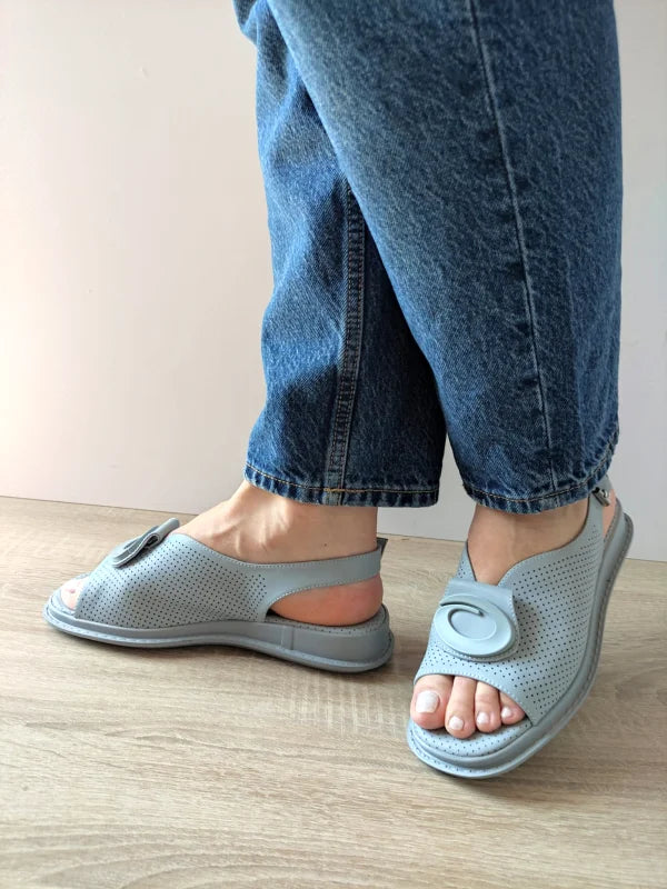 SANDALE CASUAL DAMA PASS 60026C 07-N BLEU DENIM - imagine 2
