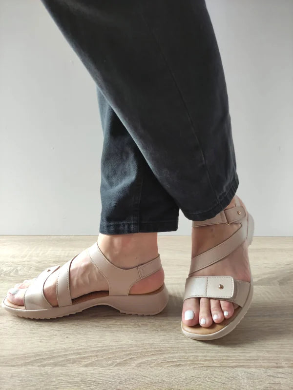 SANDALE CASUAL DAMA PASS 70447 03-N BEJ - imagine 2