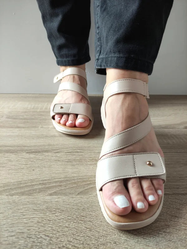 SANDALE CASUAL DAMA PASS 70447 03-N BEJ - imagine 3