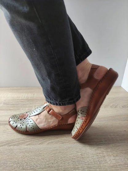 SANDALE CASUAL DAMA PIKOLINOS 655-0841C1 MARO + OLIVE