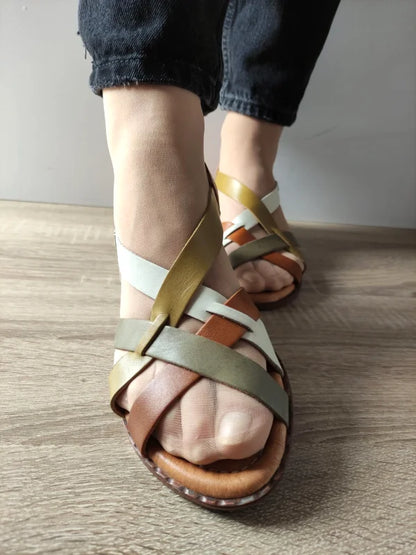SANDALE CASUAL DAMA PIKOLINOS W0X-0556C6 MARO + COMB