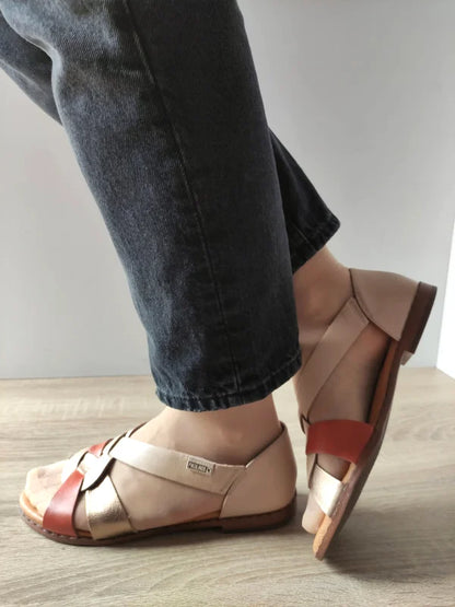 SANDALE CASUAL DAMA PIKOLINOS W0X-0812CPC1 BEJ + MULTICOLOR