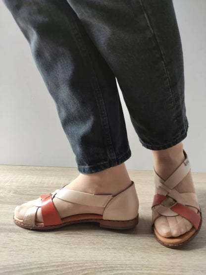 SANDALE CASUAL DAMA PIKOLINOS W0X-0812CPC1 BEJ + MULTICOLOR