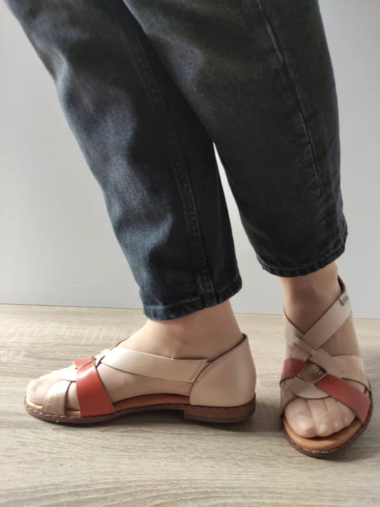 SANDALE CASUAL DAMA PIKOLINOS W0X-0812CPC1 BEJ + MULTICOLOR