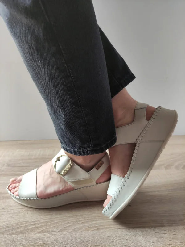 SANDALE CASUAL DAMA PIKOLINOS W1C-0709 CREM NATA - imagine 5