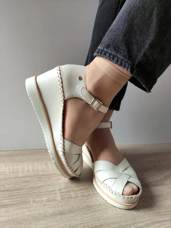 SANDALE CASUAL DAMA PIKOLINOS W3Z-1840 CREM (NATA)