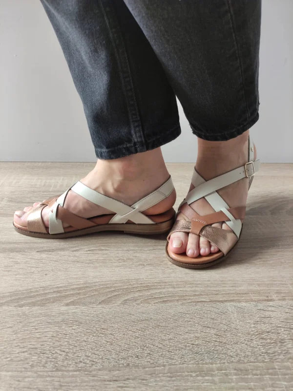 SANDALE CASUAL DAMA PIKOLINOS W8Q-0894C2 MARO + BEJ + AURIU