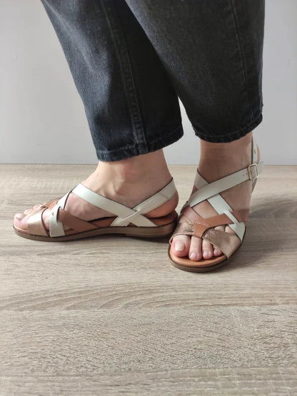 SANDALE CASUAL DAMA PIKOLINOS W8Q-0894C2 MARO + BEJ + AURIU
