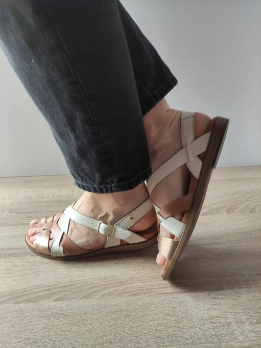 SANDALE CASUAL DAMA PIKOLINOS W8Q-0894C2 MARO + BEJ + AURIU