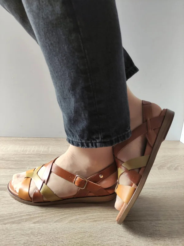 SANDALE CASUAL DAMA PIKOLINOS W8Q-0894C1 BRANDY CU OLIVE - imagine 5