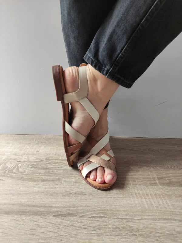 SANDALE CASUAL DAMA PIKOLINOS WOX-0556C3 BEJ + COMB