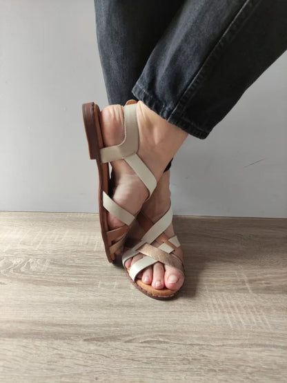 SANDALE CASUAL DAMA PIKOLINOS WOX-0556C3 BEJ + COMB