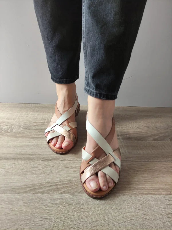 SANDALE CASUAL DAMA PIKOLINOS WOX-0556C3 BEJ + COMB