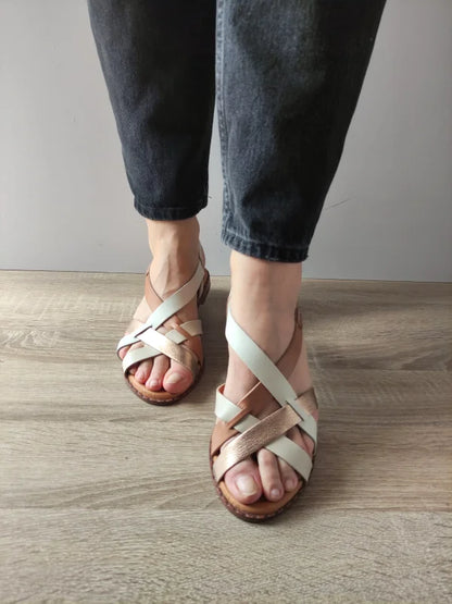 SANDALE CASUAL DAMA PIKOLINOS WOX-0556C3 BEJ + COMB