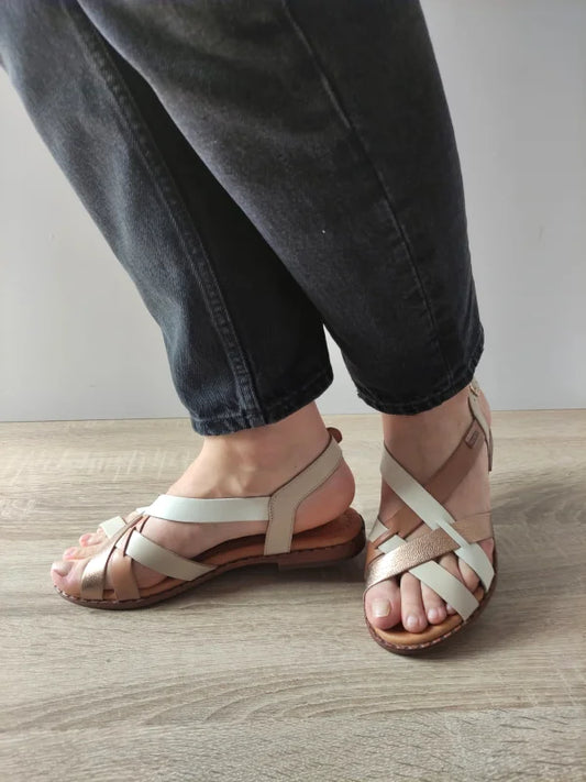 SANDALE CASUAL DAMA PIKOLINOS WOX-0556C3 BEJ + COMB