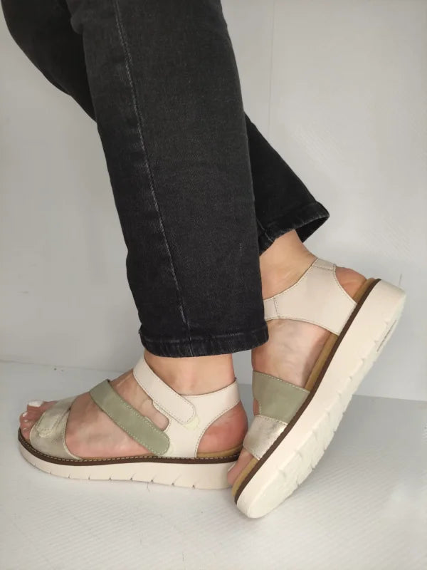 SANDALE CASUAL DAMA REMONTE D2050-62 BEJ + COLOR - imagine 4