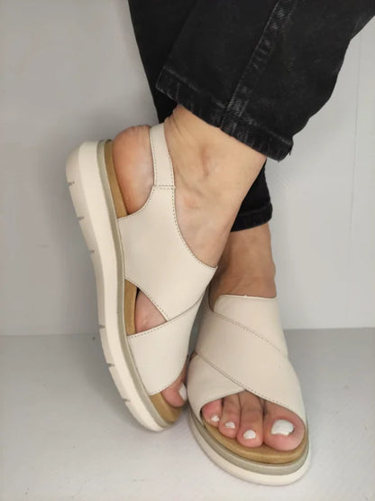 SANDALE CASUAL DAMA REMONTE D2K56-60 BEJ