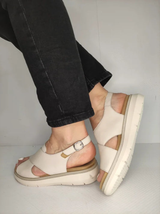 SANDALE CASUAL DAMA REMONTE D2K56-60 BEJ