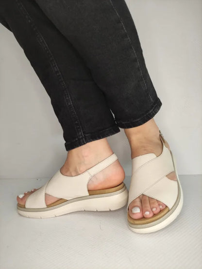 SANDALE CASUAL DAMA REMONTE D2K56-60 BEJ
