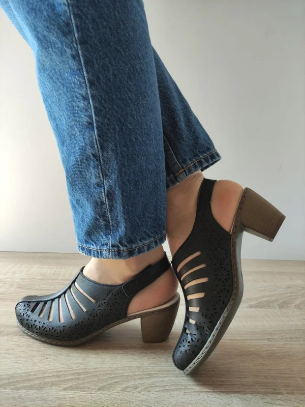 SANDALE CASUAL DAMA RIEKER 40959-00 NEGRE - imagine 5
