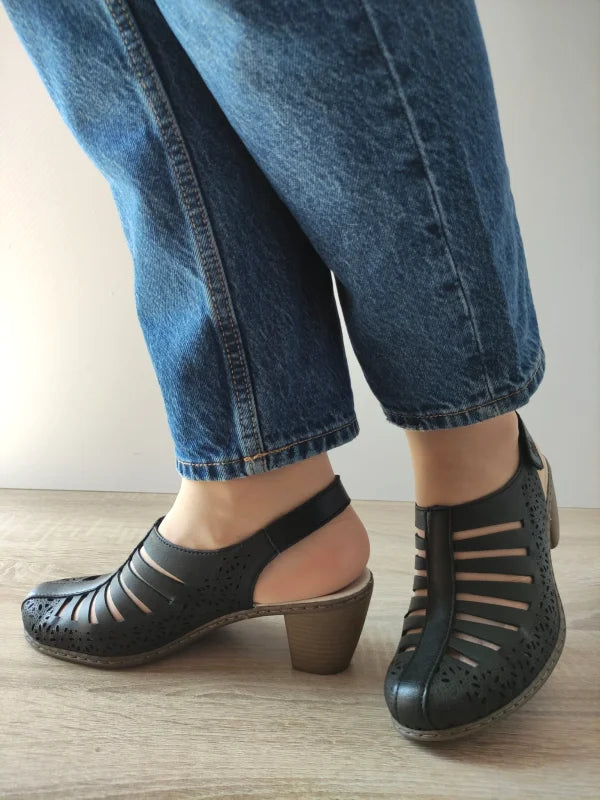 SANDALE CASUAL DAMA RIEKER 40959-00 NEGRE - imagine 2