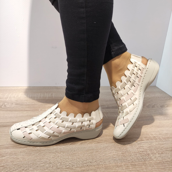 SANDALE CASUAL DAMA RIEKER 413V8-60 BEJ - imagine 2