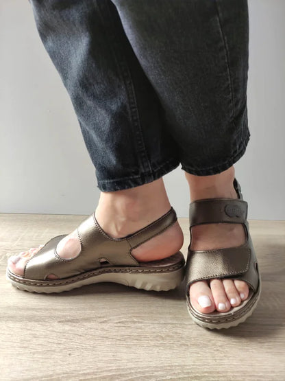 SANDALE CASUAL DAMA RIEKER 60462-90 BRONZE