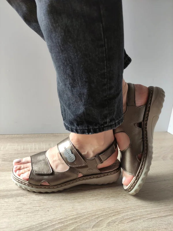 SANDALE CASUAL DAMA RIEKER 60462-90 BRONZE