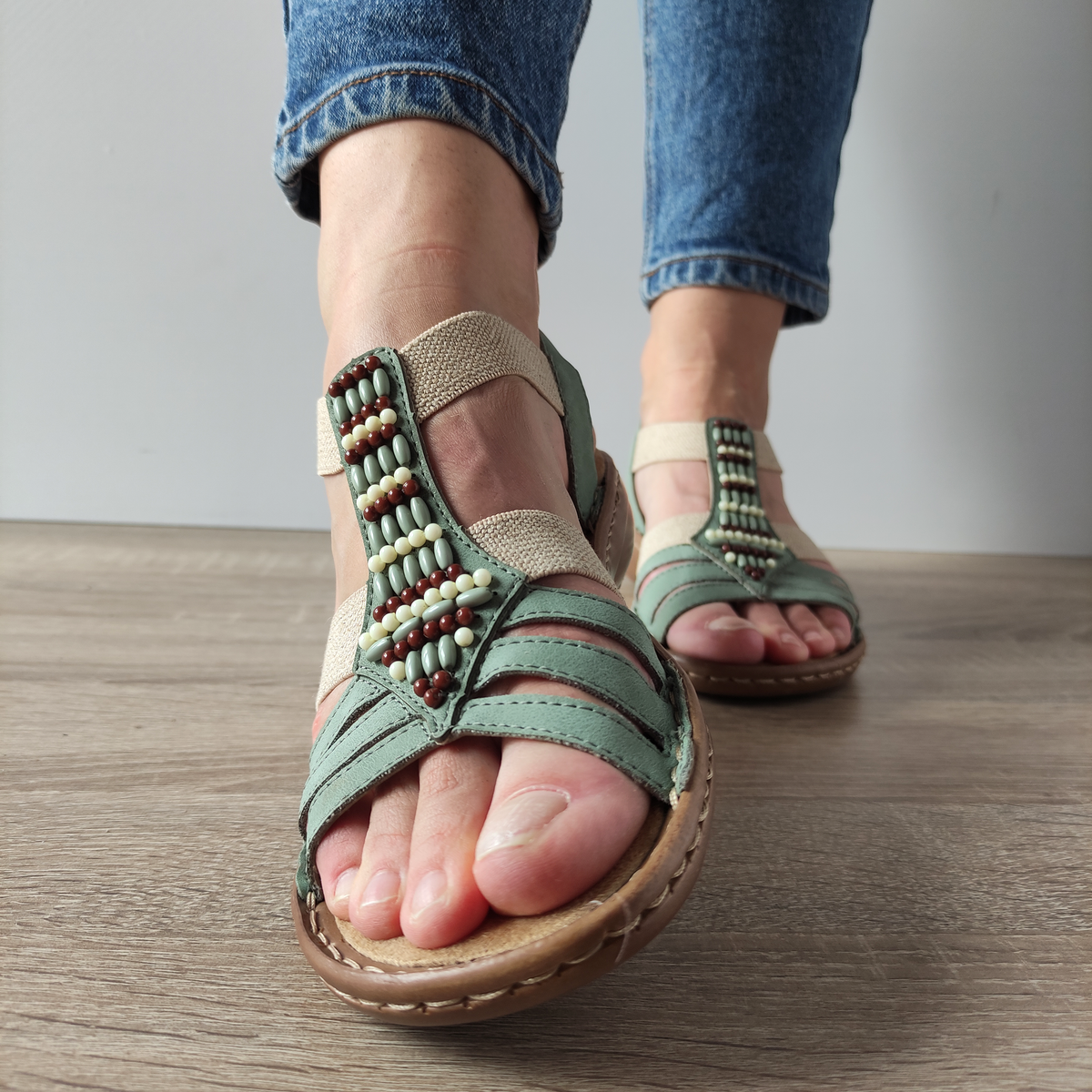 SANDALE CASUAL DAMA RIEKER 60851-52 VERNIL - imagine 2