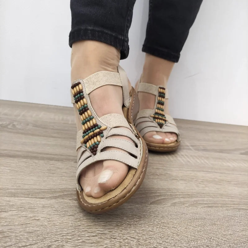 SANDALE CASUAL DAMA RIEKER 60851-62 BEJ - imagine 4