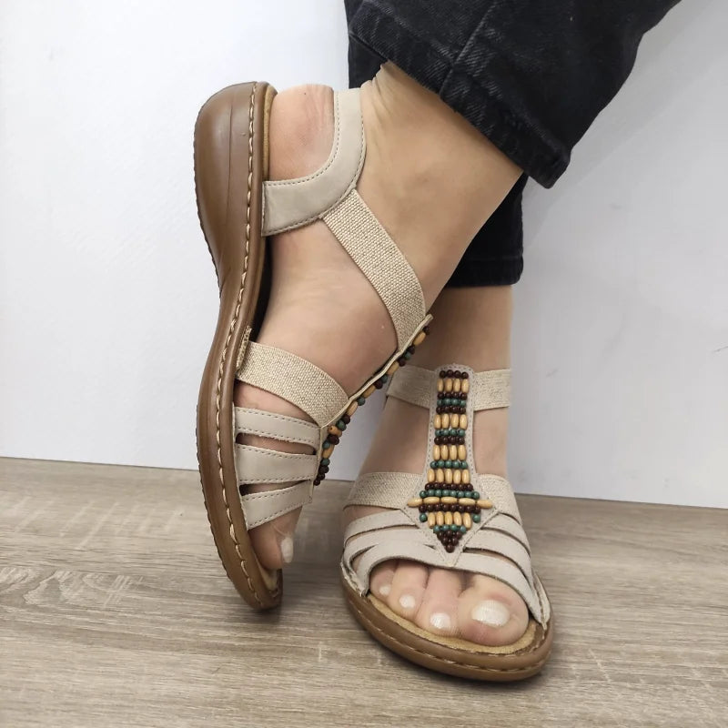 SANDALE CASUAL DAMA RIEKER 60851-62 BEJ - imagine 3