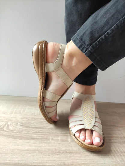 SANDALE CASUAL DAMA RIEKER 608C0-62 BEJ
