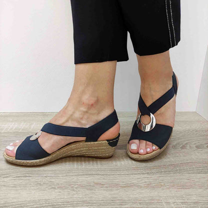 SANDALE CASUAL DAMA RIEKER 624H6-14 ALBASTRE