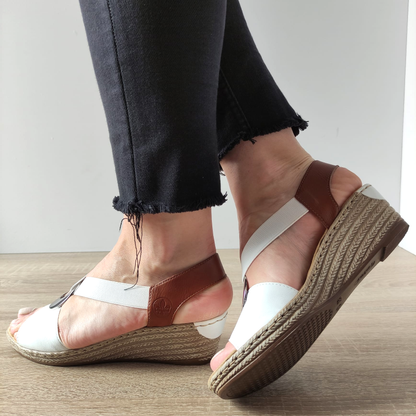 SANDALE CASUAL DAMA RIEKER 624H6-81 ALBE + MARO