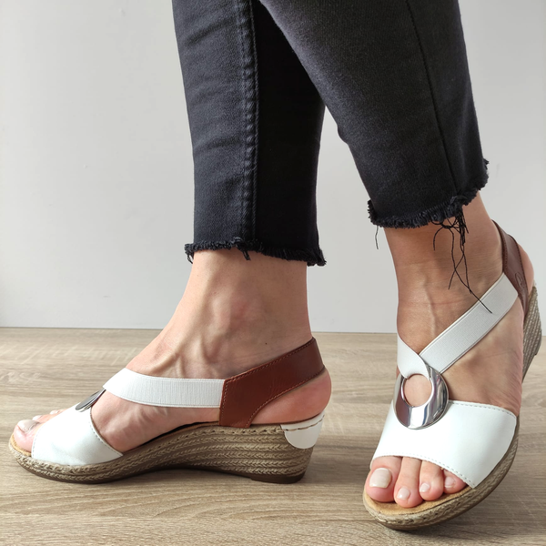 SANDALE CASUAL DAMA RIEKER 624H6-81 ALBE + MARO - imagine 2