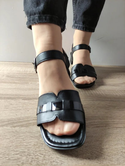 SANDALE CASUAL DAMA RIEKER 62685-00 NEGRE