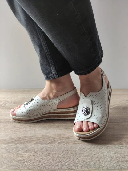 SANDALE CASUAL DAMA RIEKER 62902-80 CREM