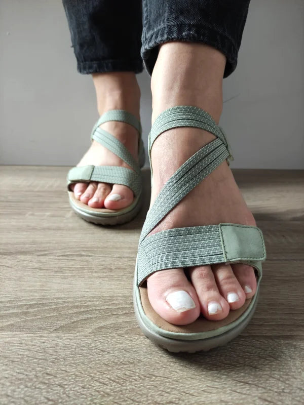 SANDALE CASUAL DAMA RIEKER 64870-52 VERZI DESCHIS - imagine 4