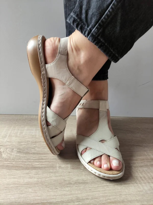 SANDALE CASUAL DAMA RIEKER 65919-60 BEJ