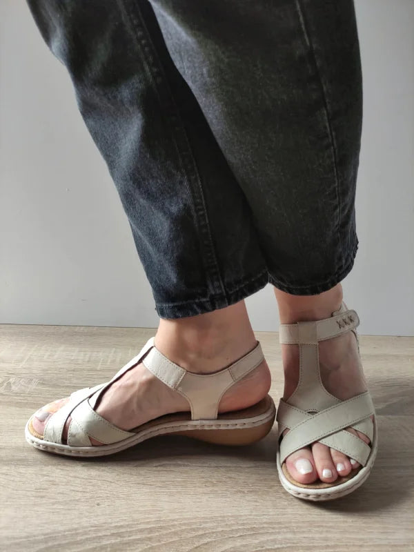 SANDALE CASUAL DAMA RIEKER 65919-60 BEJ - imagine 2
