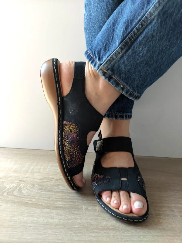 SANDALE CASUAL DAMA RIEKER 65989-14 BLEUMARIN - imagine 3