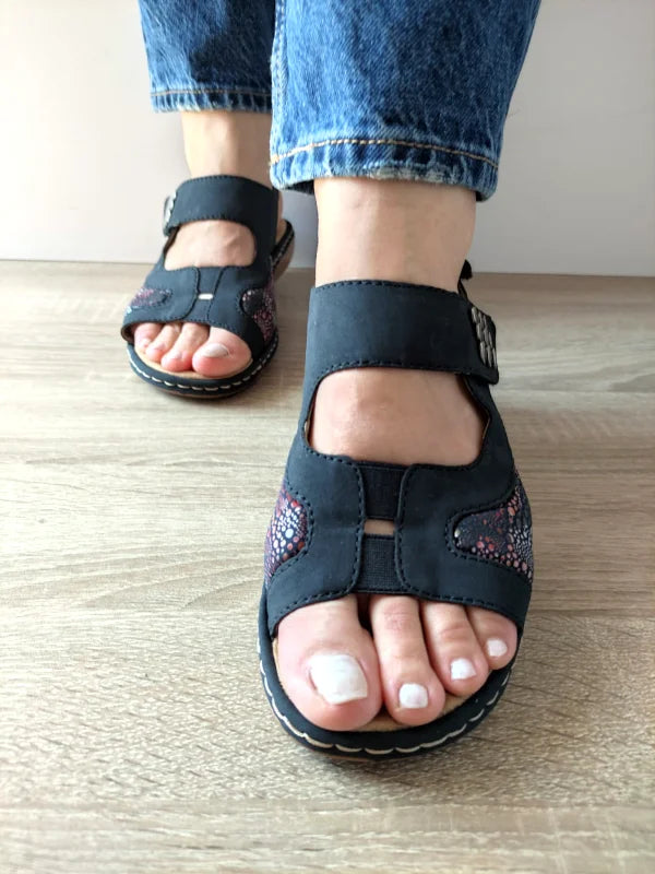 SANDALE CASUAL DAMA RIEKER 65989-14 BLEUMARIN - imagine 4