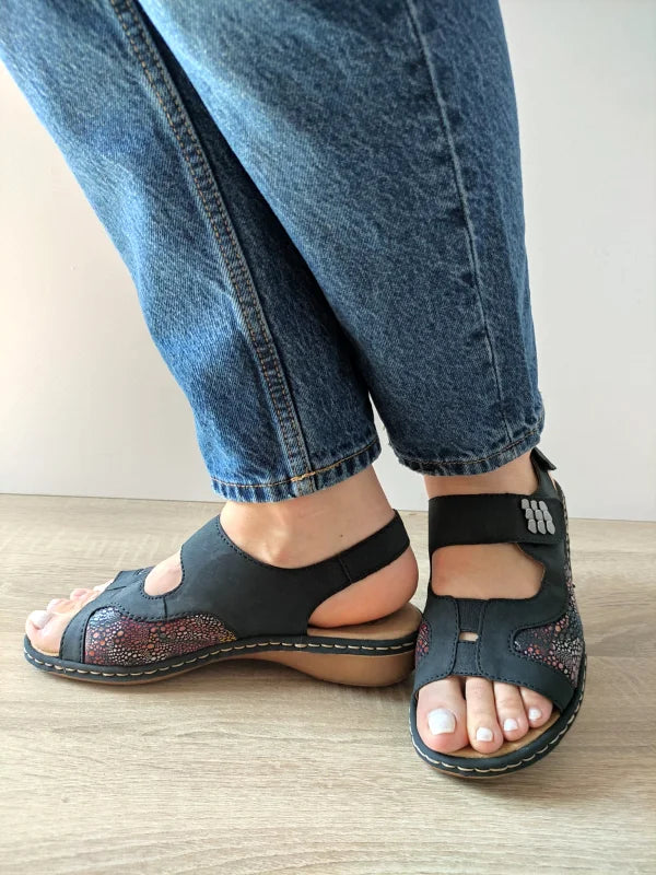 SANDALE CASUAL DAMA RIEKER 65989-14 BLEUMARIN - imagine 5