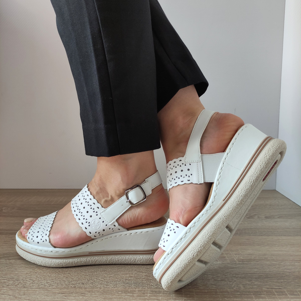SANDALE CASUAL DAMA RIEKER 67704-80 ALBE - imagine 3