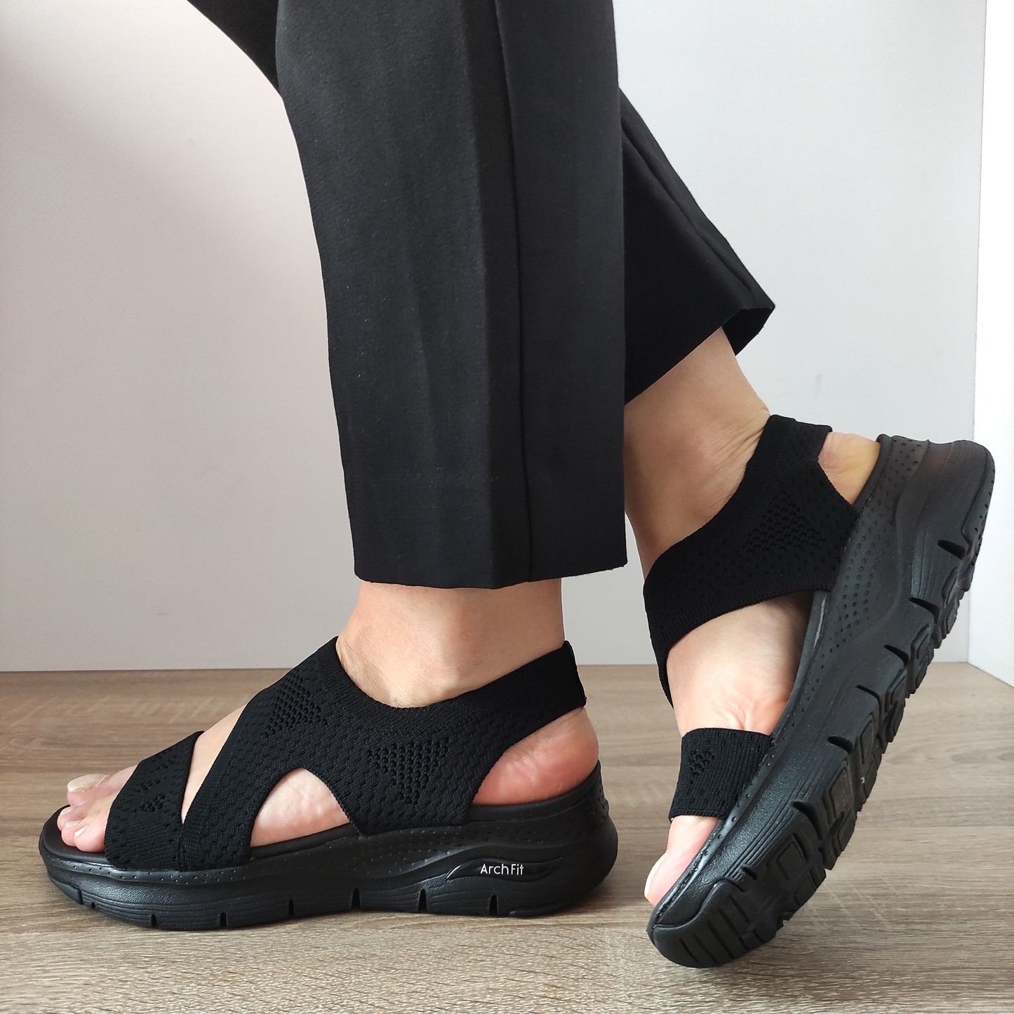 SANDALE CASUAL DAMA SKECHERS 119458 BBK